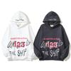 RRR123 Do Old Letter Print Loose American Retro High Street Trend FOG Fleece Sweater Men's and Women's Hoodies Trend