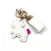 Cute lamb keychain fashion leather braided rope cartoon cute car key chain bag lamb pendant