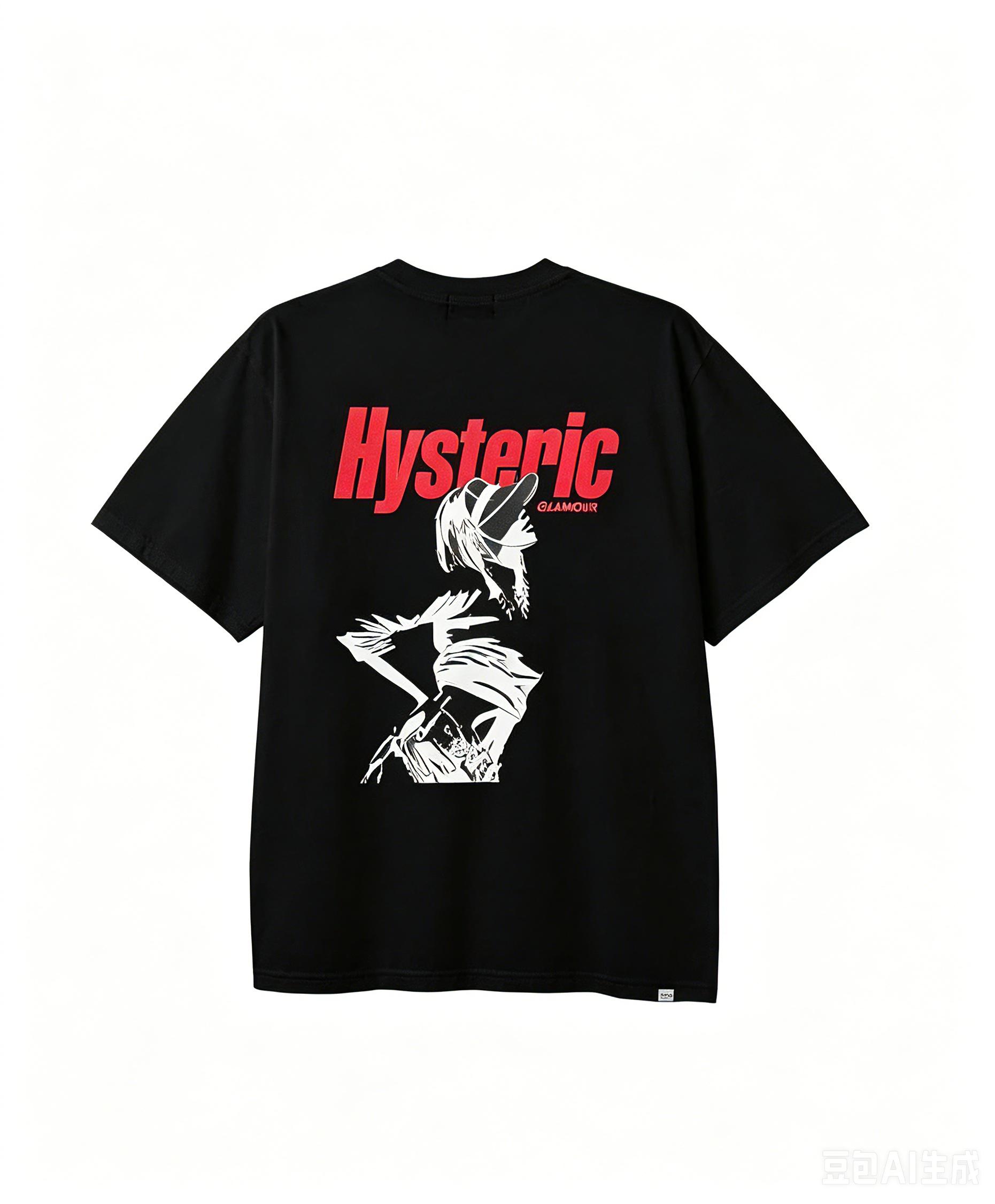 Hysteric Glamour 2026 Summer Unisexs Pure Cotton TShirt Casual Unisex Comfortable Breathable HighQuality Ins Y2k S
