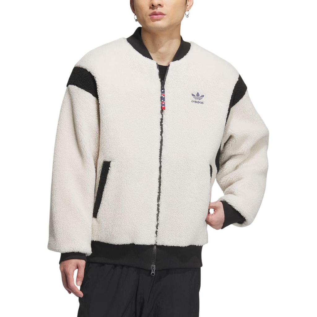 adidas Originals Feifei Ruan Collaboration FW23 Nouvel An Veste Sherpa Réversible Unisexe Vêtement d'extérieur Blanc IX4214