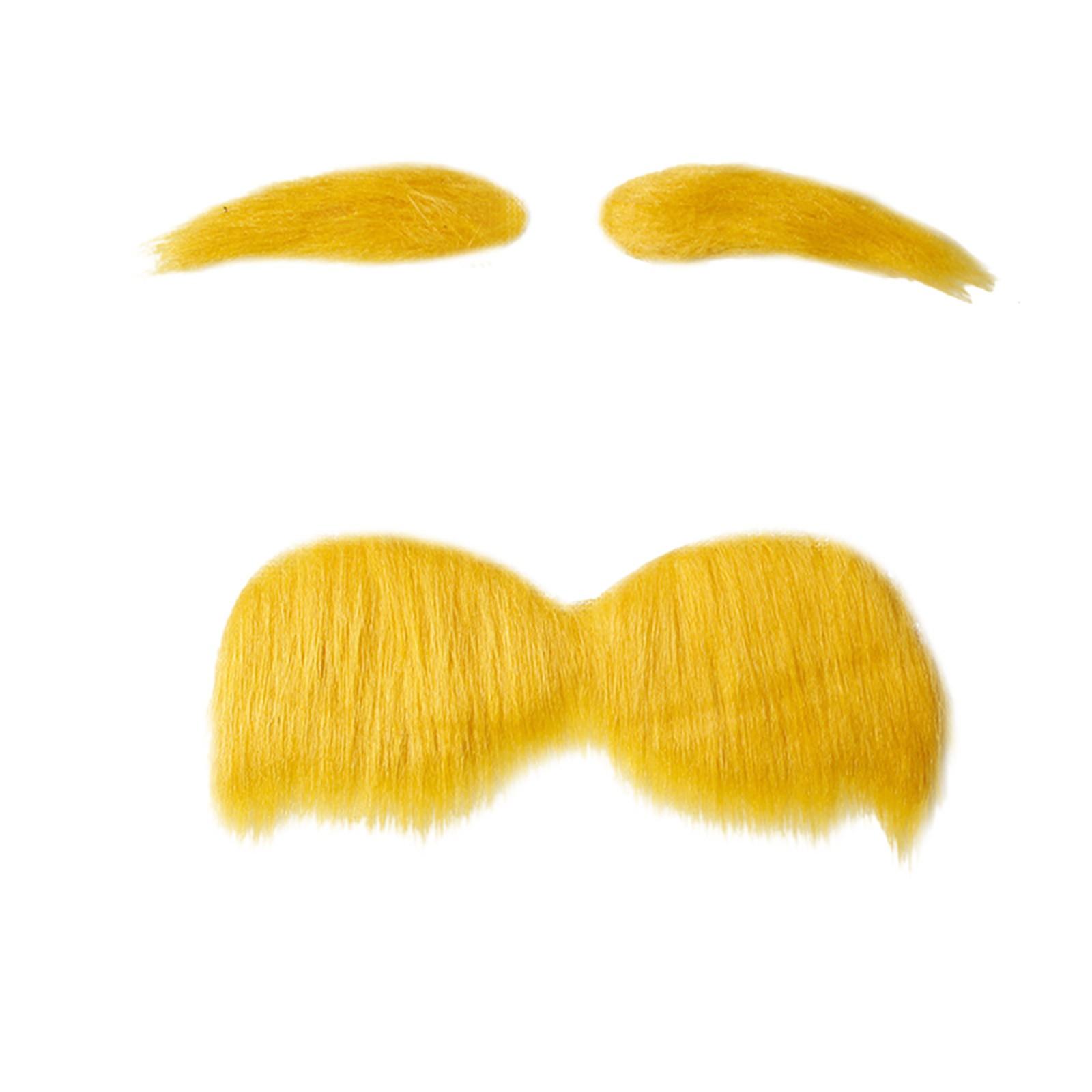 Pack De 2 Barbas Y Cejas Postizas Autoadhesivas, Disfraces Hippie Y Papá Noel, Accesorios De Poliéster Para Fiestas Y Cosplay