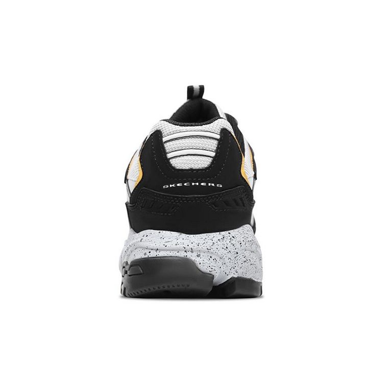 Skechers Stamina Series Trendy Thick Sole Patchwork Shock Absorbing Durable Low Top Dad Shoes Men Sneaker Black 51286-BKGY