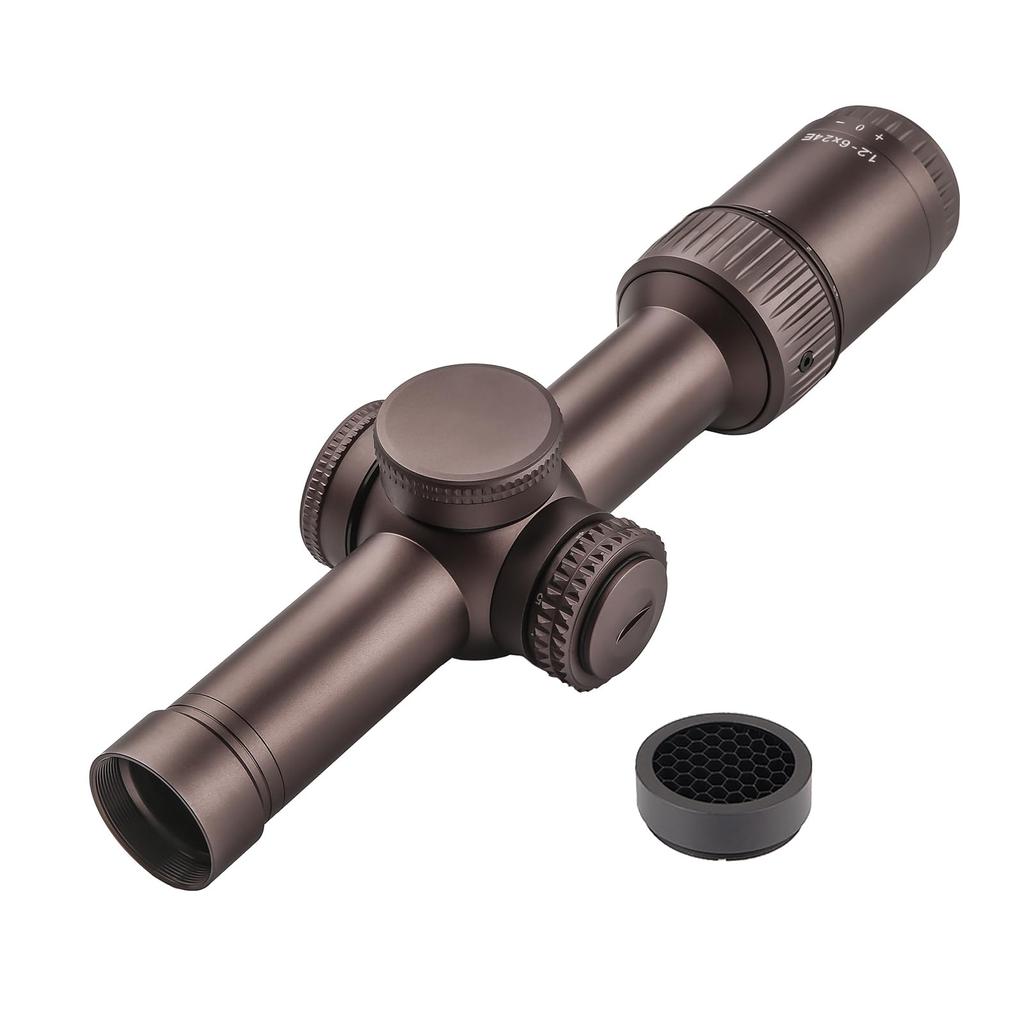 VO Type Rifle Scope Variable Magnification Rifle Scope Airsoft Scope 20mm High Mount Ring Included T-EAGLE 1.2-6x24