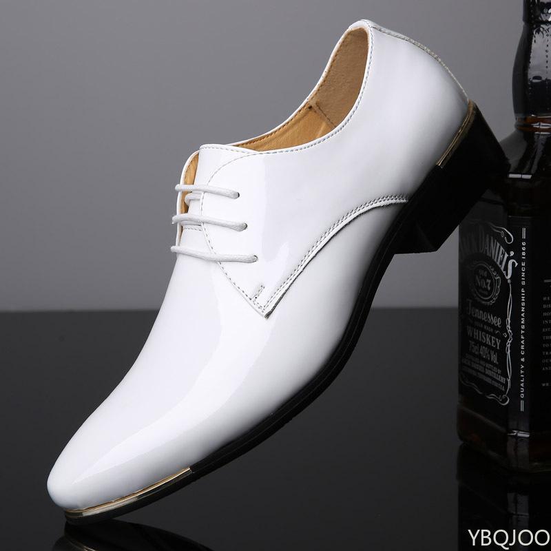 New Men'S Leather Shoes Casual Men Business Shoes Lace Up Dress Footwear Pointed Toe Business Big Size Shoes  Homme