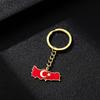 Ethnic Style Stainless Steel & Enamel Cross Pendant Keychain for Men & Women