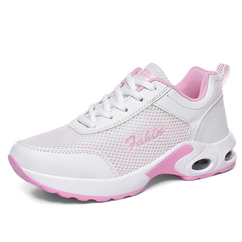 Fashion Women Sports Shoes Black Breathable Sneakers Thick Sole Tennis Shoes Air Cushion Running Shoes Women Spring Sneakers Anti-slip