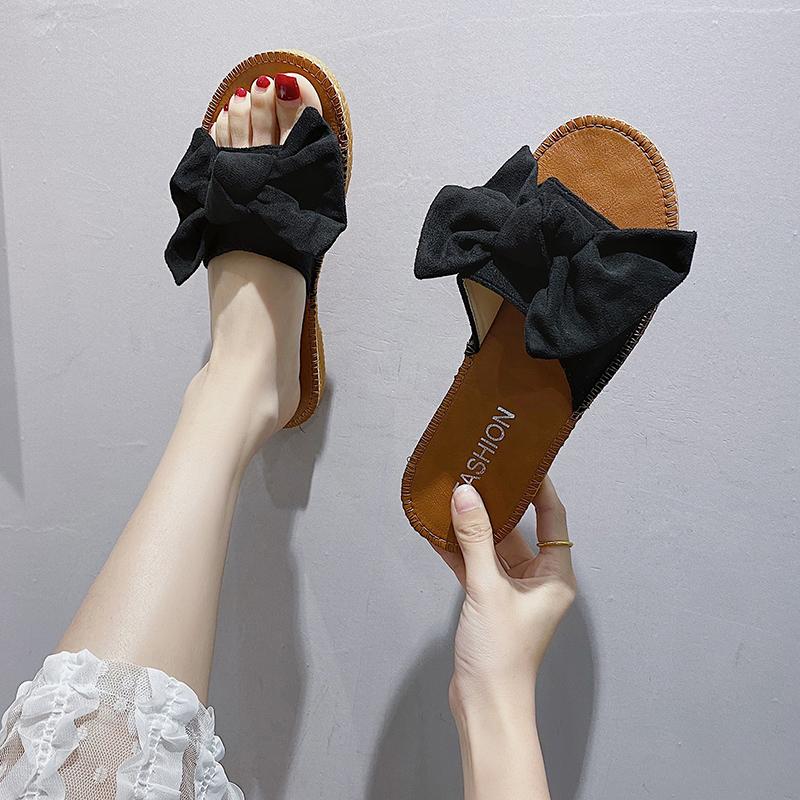 Fashion New Popular Slippers Casual Big Size Low Shoes Flower Slides Luxury Soft Flat Leisure Fabric Hoof Heels Fashion Floral Cotton