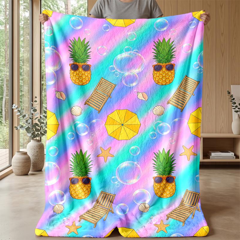 Oranges in Motion Theme blanket Lightweight Warm Flannel Blanket Decorative Throw Blanket for Home Decoration