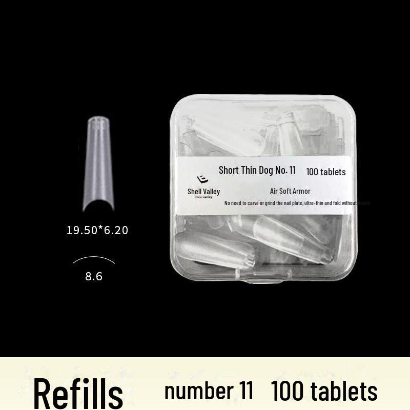 Super Long Fine Dog Nail Art Tips - No Grind, Full Code Fold, No Trace, Quick Apply Replacement for Nail Art Shops