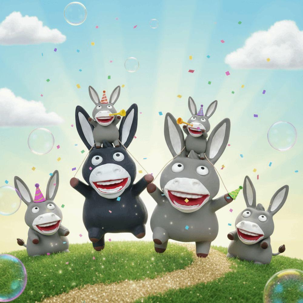 Slow Rising Squeeze Toy Indestructible Donkey Shape Squeeze Toy Stress Relief Toy  For Kids