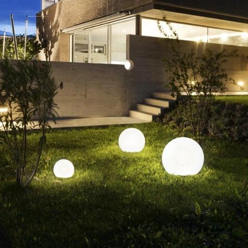 Kula Lampa Ogrodowa Oprawa Oświetleniowa Zewnętrzna Biała E27 Led 50Cm 230V