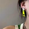 Fashionable And Creative Zipper Pendant Earrings Suitable For Men's And Women's Candy Colored Punk Style Jewelry Gifts