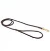 Real Cowhide Leash Leather Pet Leash Dog Leash Walking Dog Leash String Hand Sewn Brass Hook 6mm Small Dog