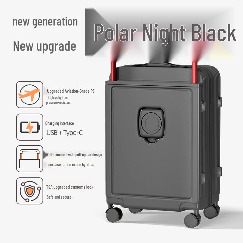 2025 Women s Wide Drawbar Multifunctional Suitcase: 20-inch Carry-on & 24-inch Durable Student Lock Suitcase 18-inch [Carry-on, Easier with Wide Drawbar]