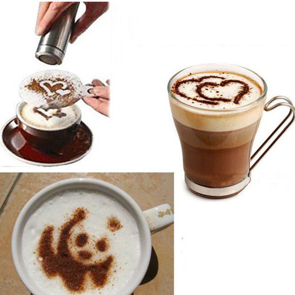 

16pcs Kitchen Latte Mold Foam Tool Coffee Art Stencils Cappuccino Decorating