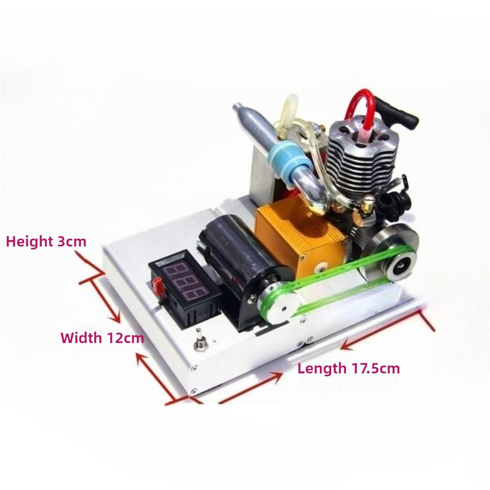 16 Grade Methanol Engine Low Voltage 12V Generator Pull Start Voltage Display Side Exhaust Metal Precision Engine Model