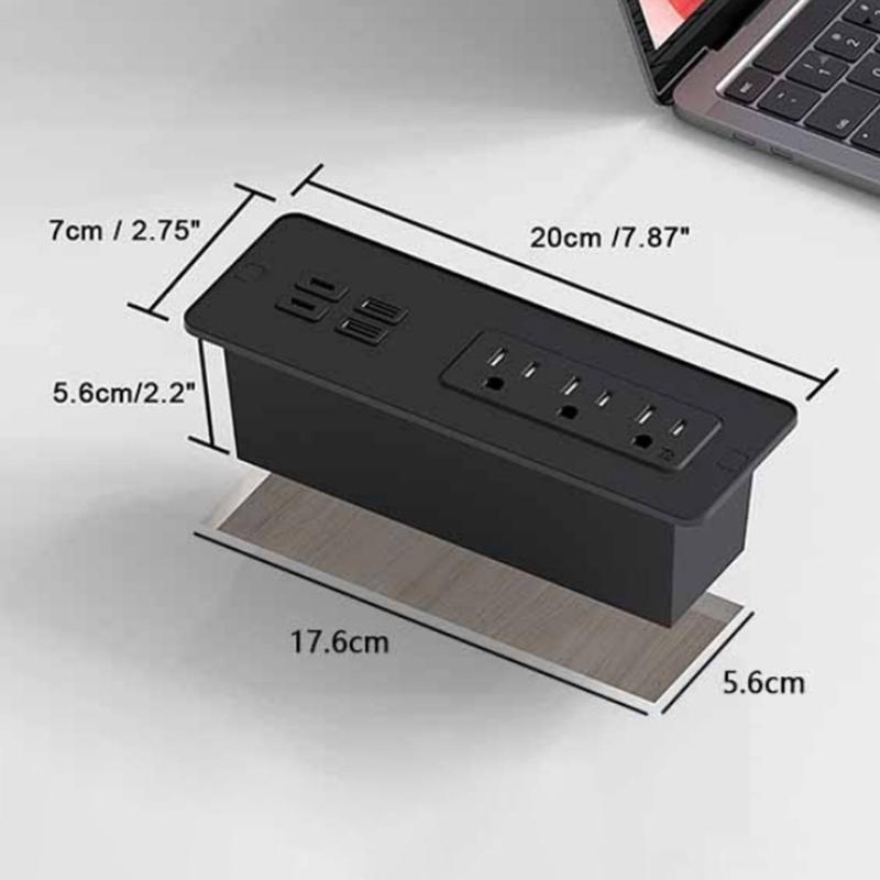 Desk Recessed Charging Socket Charging Port Socket Desktop Charging Station Installation Multipurpose Circuit for Home