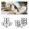 5 Piece Mixing Bowl Stainless Steel Salad Storage Container Set with Airtight Snap Lids