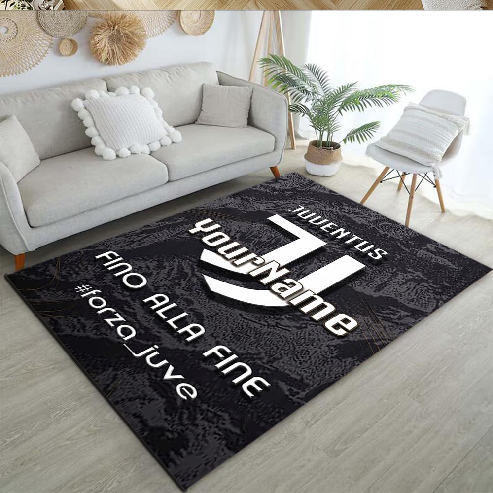 Juventus Customizable Name Carpet Design for Dormitory Kitchen Study room Foyer Anti-slip Rug Office home decor Birthday/Christmas Gift