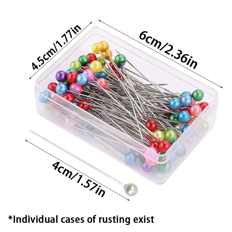 100/300pcs Boxed Pearlescent Pin Plastic Round Headed Positioning Pin Handmade Sewing Tool for CLothes Patchwork Quilling XJM