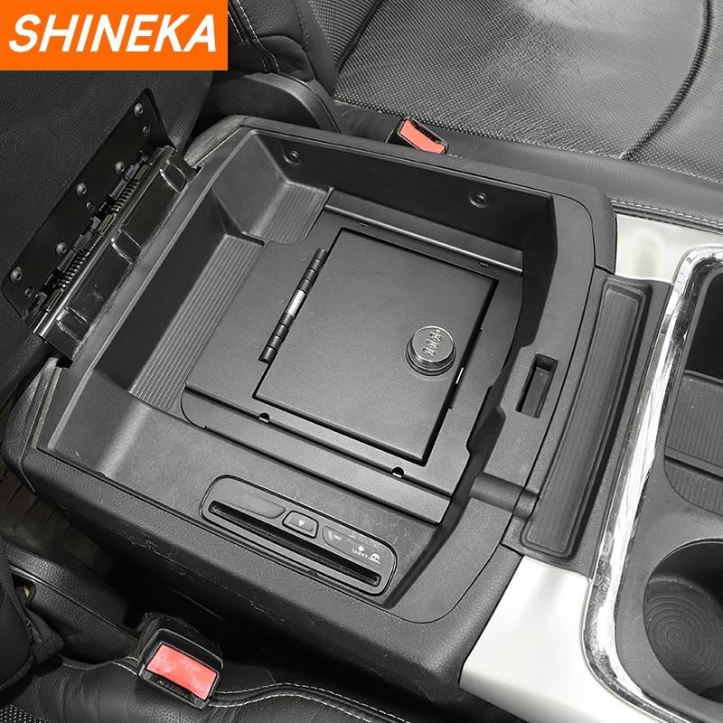 Car Armrest Box Safe Deposit Storage Box with Lock Organizer for For Dodge RAM 2009-2018 Stowing Tidying Interior Accessories