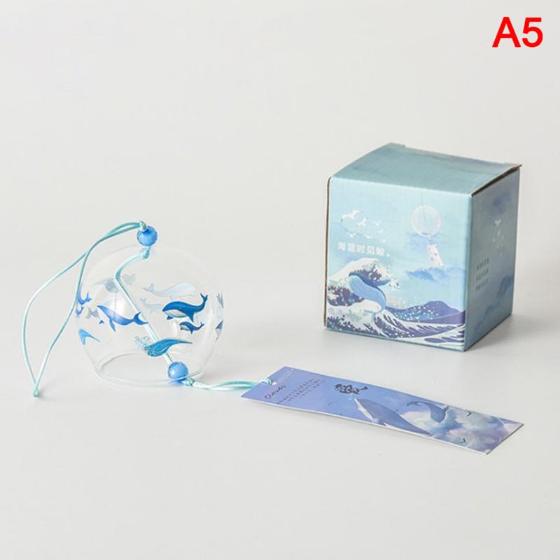 

1шт 1шт творческий японский стиль декор гибискуса узор стекло висит перезвон ветра as the picture