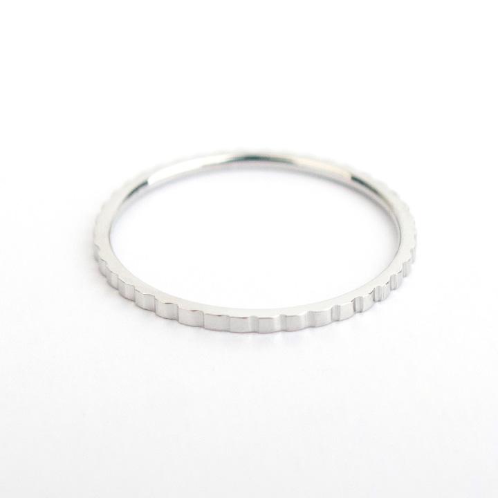Glory_Arden [Unisex] Surgical Steel Block Joint Daily Ring / Gbsr-052