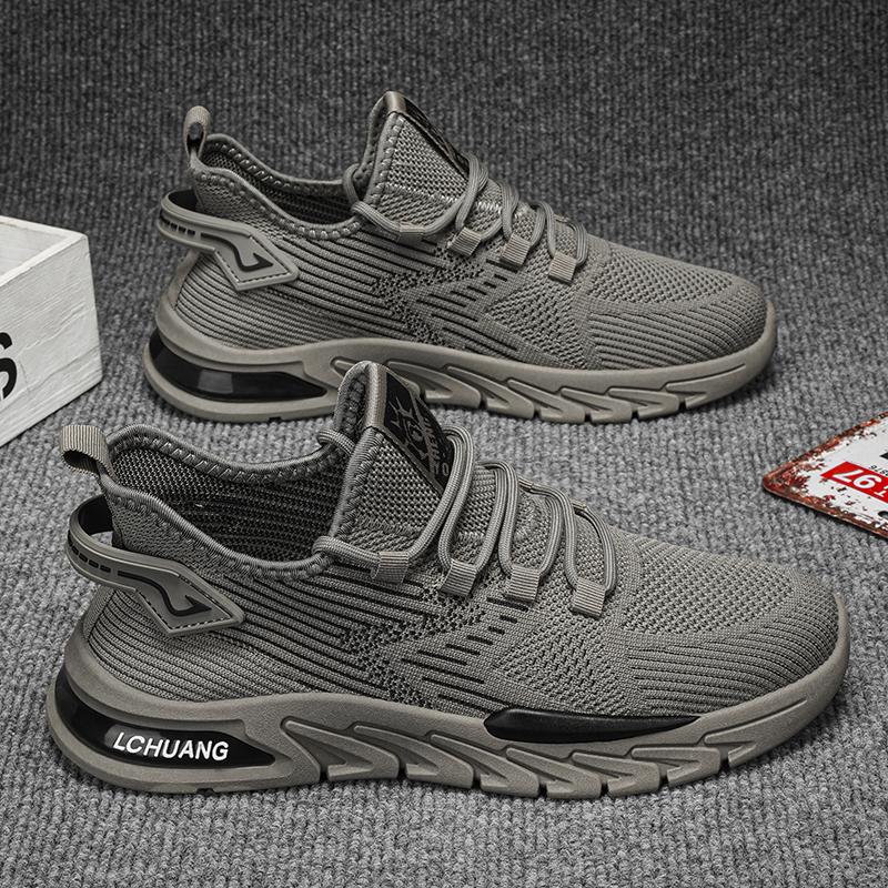 

Summer versatile mesh fly-woven casual men s shoes, black, beige, card 44 хакі
