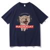 British Rock Band Radiohead Funny Radiocat The Bends Print Tshirt Men Women Vintage Gothic Oversized Tshirt Male Meme T Shirts