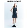 UR 2025 Autumn Retro Casual Sleeveless Denim Dress