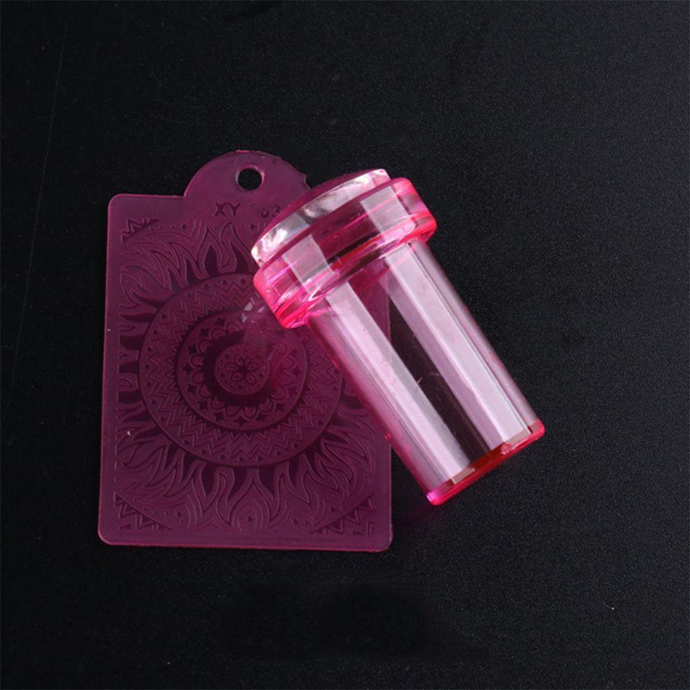 

Stamping Mold Nail Design for French Tips Silicone Transparent Jelly Nail Stamper Scraper Set червоний