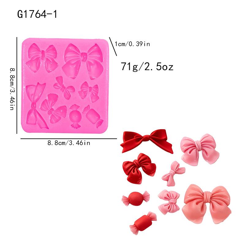 8-Cavity 3D Bow Tie Silicone Mold for Cake, Candy, and DIY Projects