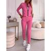 Three Piece Hoodie Set European and American Body-Hugging Suit Zip-up Long Sleeve Trousers Slim Fit Three-Piece Set Hoodie