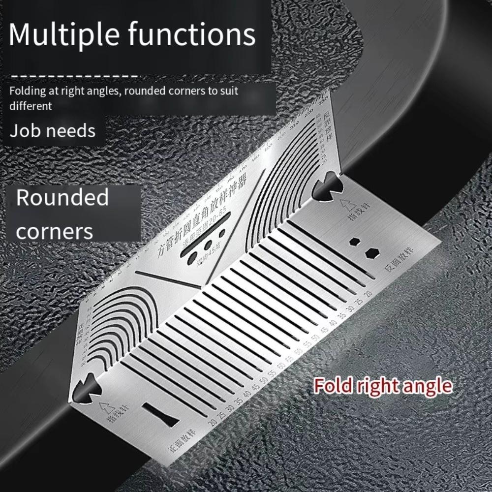 Multifunctional Arc Marking Ruler Circular Line Drawing Metalworking Cutting Guide