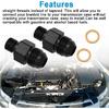 8AN Male Flare to 1/4" NPSM Transmission Cooler Adapter Fitting Aluminum Black,8AN Fittings,Fits TH350 TH400 4L60E 700R4 200-4R TR6060 AOD 4R100