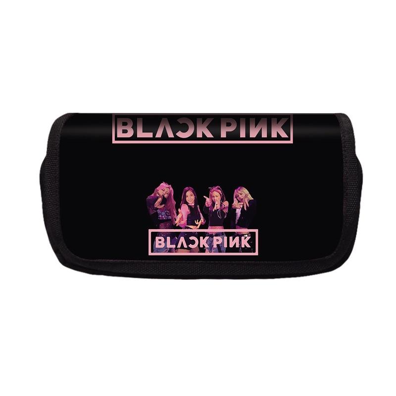 Stylish Blackpink Double Pencil Pouch Bag Large Capacity Kid Student Gift