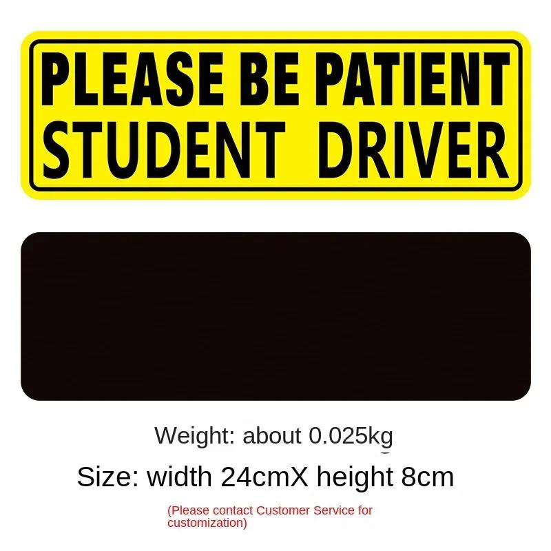 Novice Car Stickers, Logo Reflective Stickers Distance Keeping Tape Eye-catching Safety Warning Car and Truck Magnetic Stickers