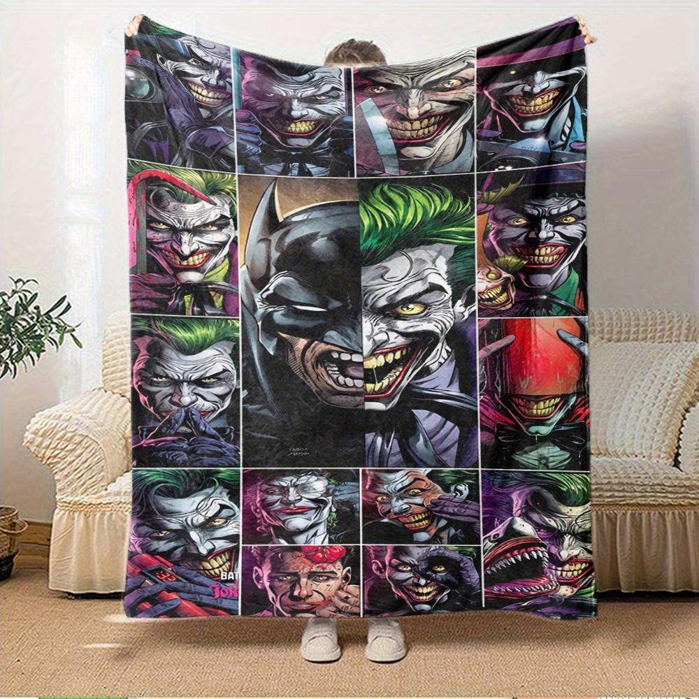 

1pc Joker,VillainTheme Digital Printed Flannel Blanket, Super Soft Plush Fleece Bed Cover, Multi-Function Four Seasons Hypoallergenic Quilt 150x180cm