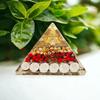 Gomti Chakra Rudra's Orgonite Pyramid Laxmi Wealth, Good Luck Prosperity Orgon Pyramid Bonus Pendant