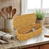 Large Capacity Oval Handwoven Basket Dust-proof Sundries Storage Box Woven Storage Box  Home Use