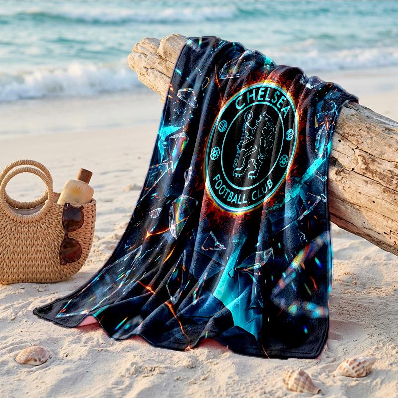 Asciugamano da Spiaggia in Microfibra con Stampa Chelsea FC Asciugatura Rapida Assorbente Grande Asciugamano per Spiaggia Nuoto Viaggio