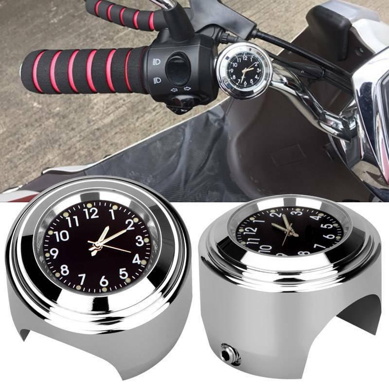 Motorcycle Handlebar Clock Waterproof Luminous Quartz Watch Universal for 7/8" 1" Handlebars Bike Scooter