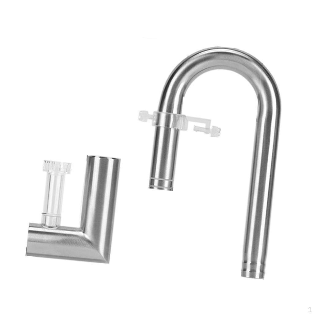 Akvarijní trubkový konektor pro akvárium, trubice pro lilii, nerezový skimmer oleje, snadná montáž,