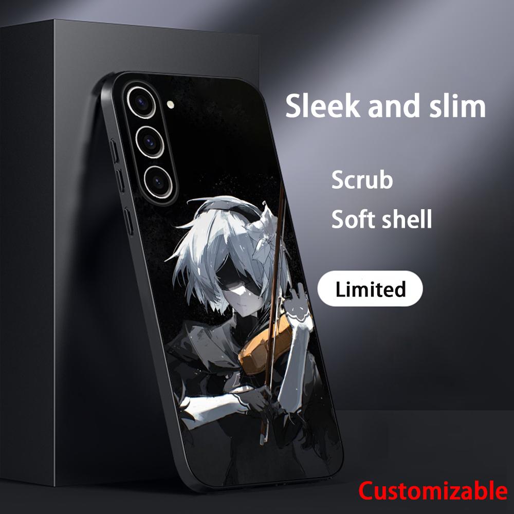 Nier automata sexy game girl pattern Phone Case For Samsung Galaxy S25 S24 S23 S22 S21 S20 Plus Ultra Note20 Soft Black