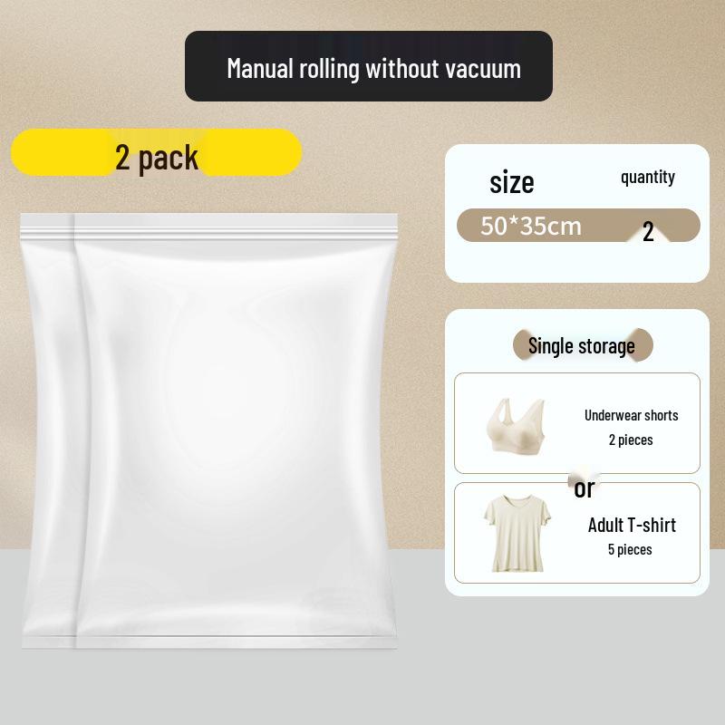 Thick Transparent Vacuum Storage Bag for Duvets and Clothes - Electric Pump Compatible
