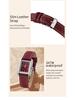 Women's Square Quartz Watch with Genuine Leather Strap – Simple, Fashionable & High-End Feel