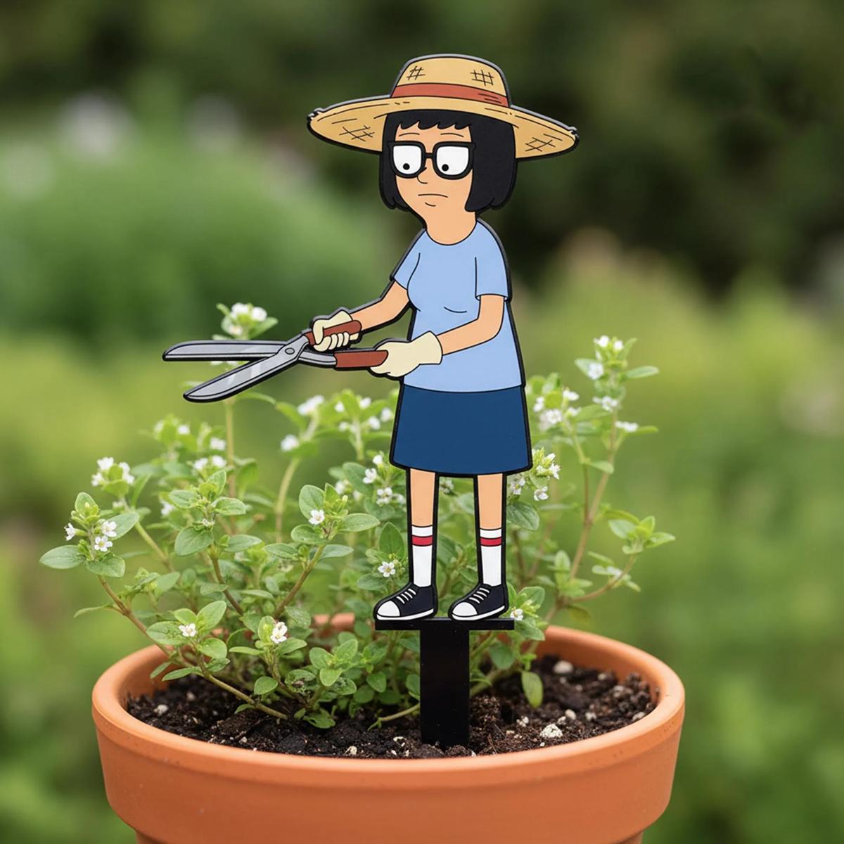 Garden Bonsai Metal Decorative Stakes, Gardening Decorations, Potted Plant Signs, Outdoor Gardening Decorations, Gardener Gifts