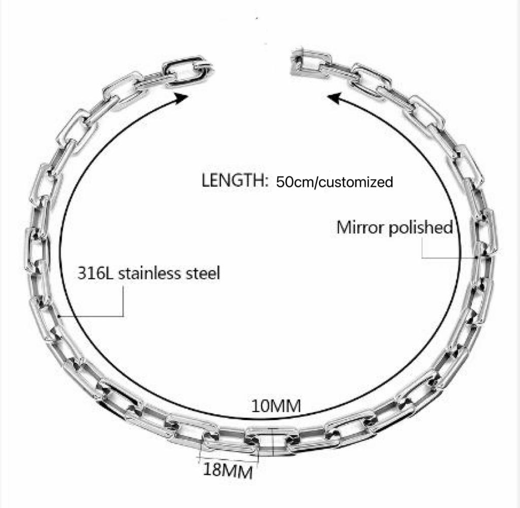 

High Quality Stainless Steel Geometric Link Chain Fashion Jewelry Hypoallergenic and Trendy for Parties Wholesale