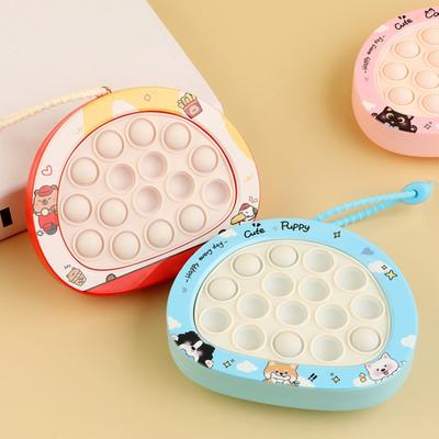 Push Bubble Game Console Keychain Pendant Stress Relief Mini Bubble Popping Game Machine Portable Bubble Squeeze Sensory Fidget Toy