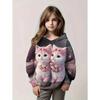 Girls Clothes Hoodies Cute Cat 3D Print Child Sweatshirt Autumn Cartoon Clothes for Children Girl Tops Fashion Children Clothes